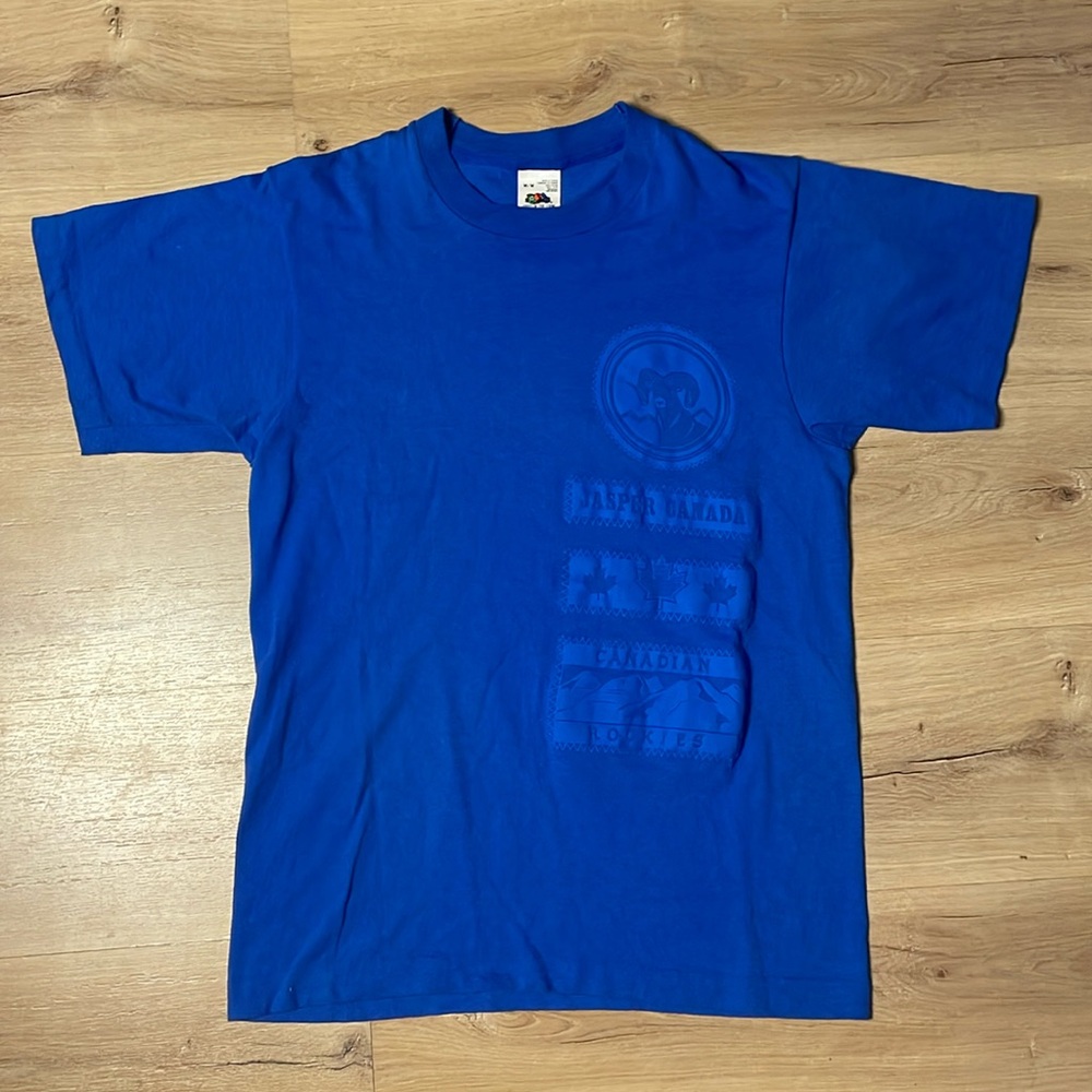 Vintage Single-Stitched Jasper Alberta Blue T Shirt. Size Medium.‎ EUC.